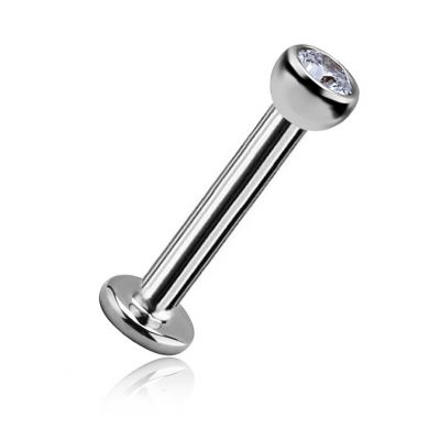 THREADLESS LABRET WITH CRYSTAL BALL
