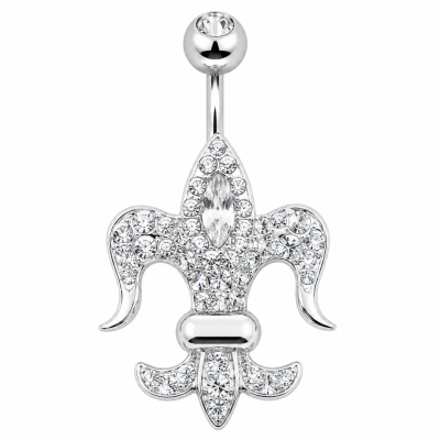 BAUCHNABELPIERCING MIT LILIENBLUME
