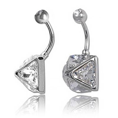 BAUCHNABELPIERCING MIT PYRAMIDE